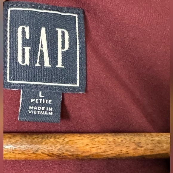 GAP Recycled Blouson Sleeve‎ Mini Dress in Shiraz Red Size Large Petite - Picture 4 of 7